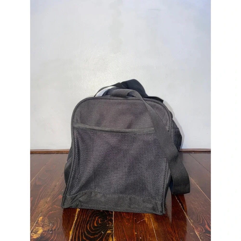 Champion C9 Black Duffel Bag Gym Travel Weekender Shoe Pocket Reflective 17x11x9